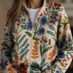 Bérangère | Cardigan à motif floral botanique