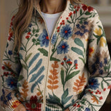 Bérangère | Cardigan à motif floral botanique