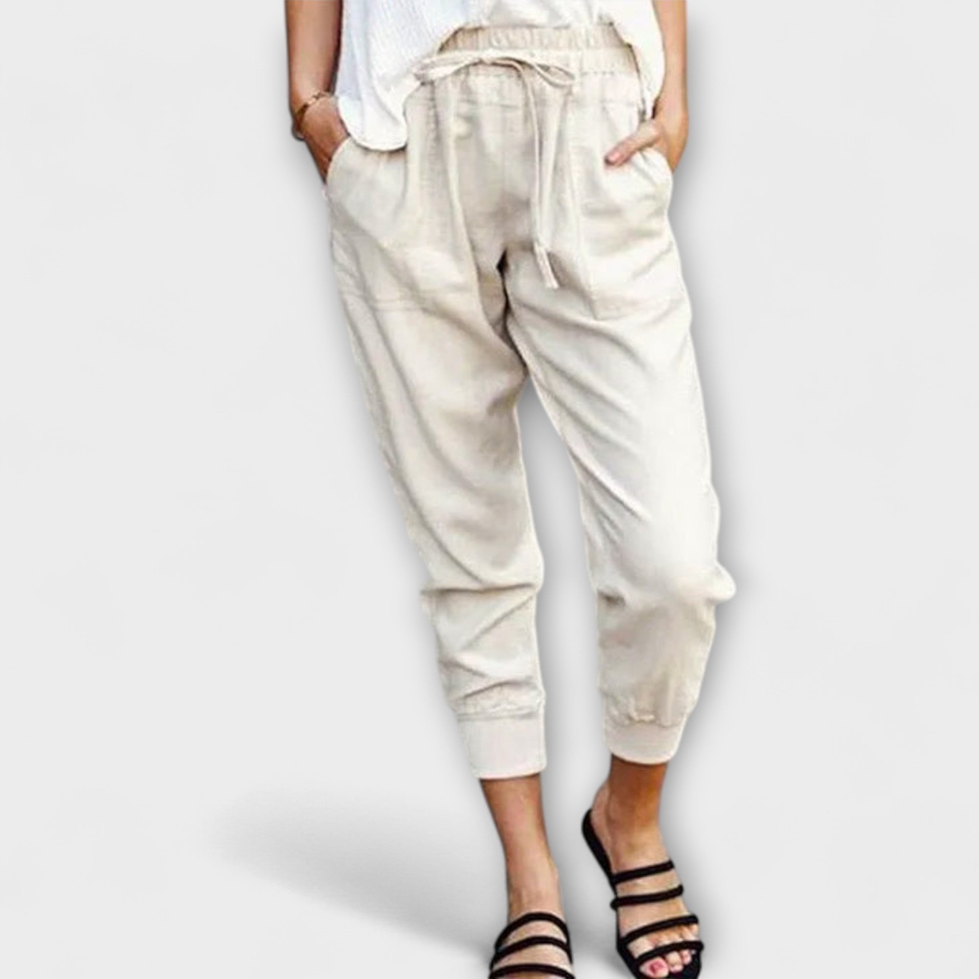 Blaire – Pantalon en lin mélangé coton