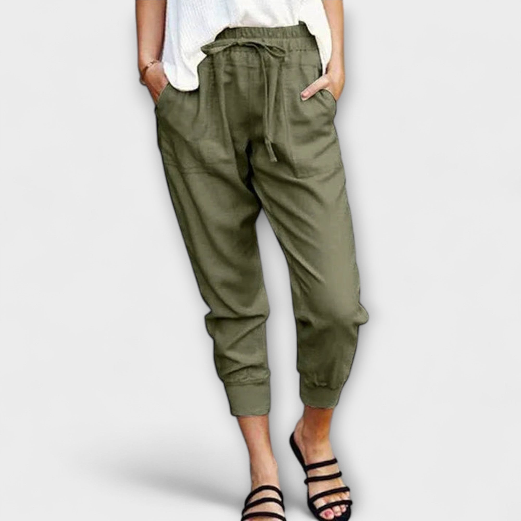 Blaire – Pantalon en lin mélangé coton