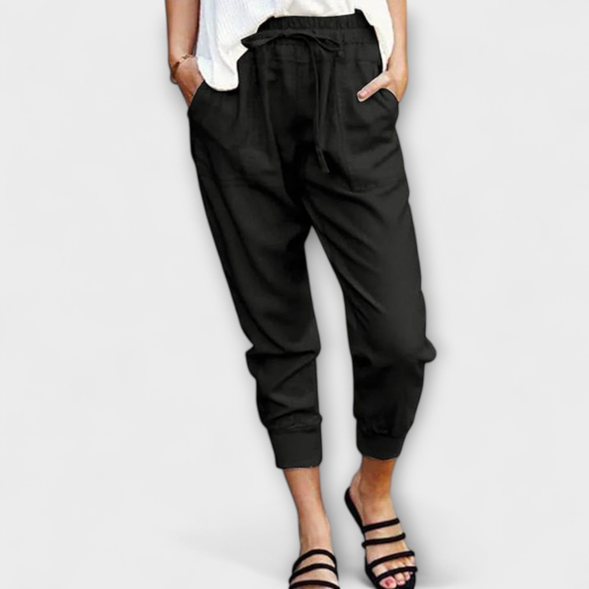 Blaire – Pantalon en lin mélangé coton
