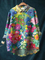 Blouse femme à motif floral vintage | Modèle Rose décontracté