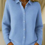 Caitlin | Cardigan boutonné en tricot texturé