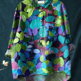 Capucine | Blouse ample femme à imprimé artistique forêt