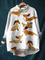 Capucine | Blouse décontractée à imprimé artistique chien