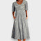 Cecily | Robe midi rayée à boutons et poches