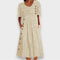 Cecily | Robe midi rayée à boutons et poches