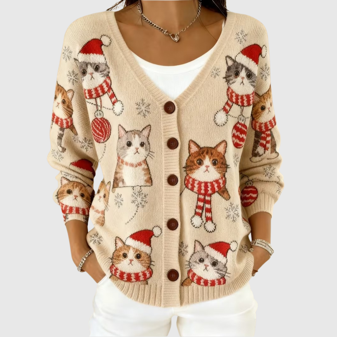 Hollie | Cardigan de fête à chaton