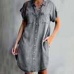 Clara - Robe chemise boutonnée