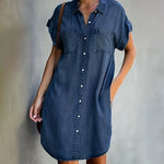 Clara - Robe chemise boutonnée