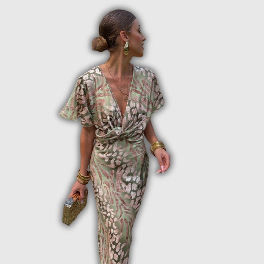 Clarandra | Robe midi cuivrée