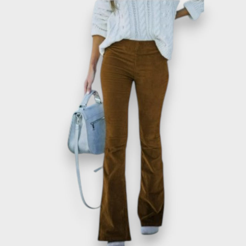 Clarisse | Pantalon en velours côtelé évasé
