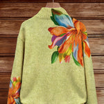 Claudie | Cardigan à motif de lys coloré