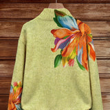 Claudie | Cardigan à motif de lys coloré