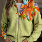Claudie | Cardigan à motif de lys coloré