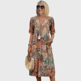 Colette | Robe midi vibrante
