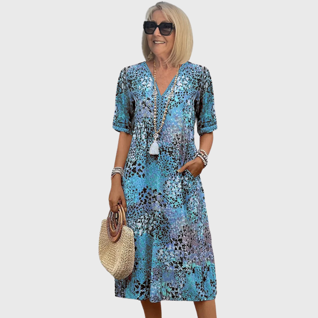 Colette | Robe midi vibrante