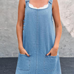 Daisy - Robe chasuble en denim décontractée