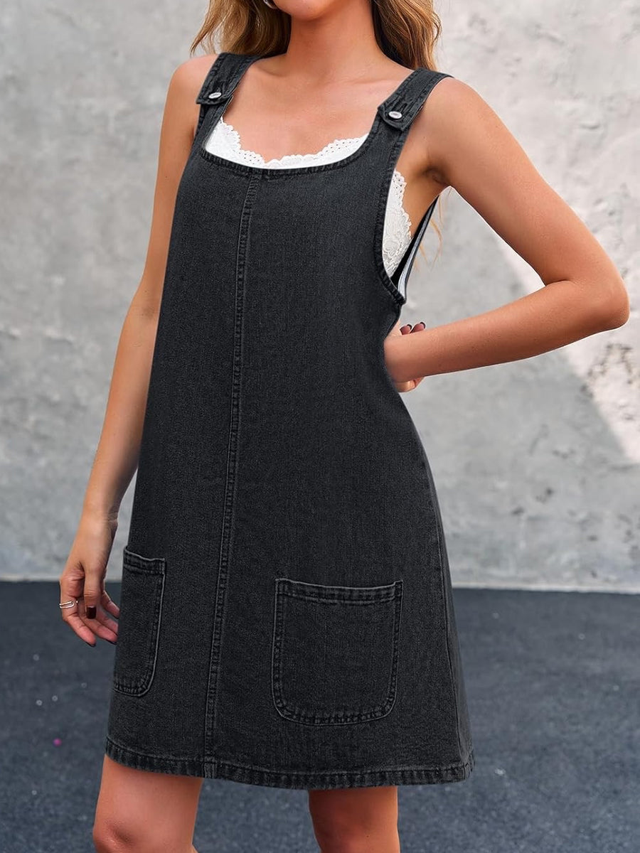 Daisy - Robe chasuble en denim décontractée