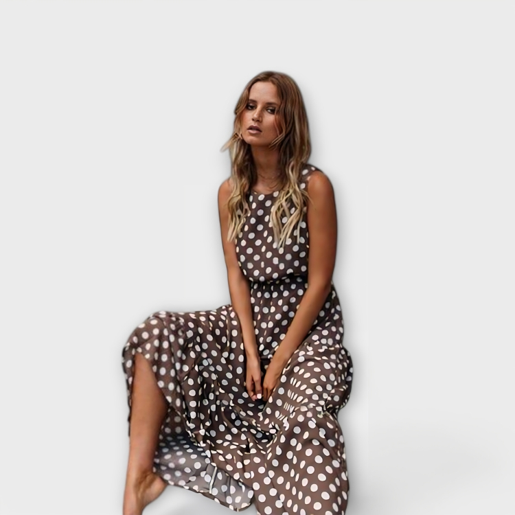 Danae | Robe midi à pois