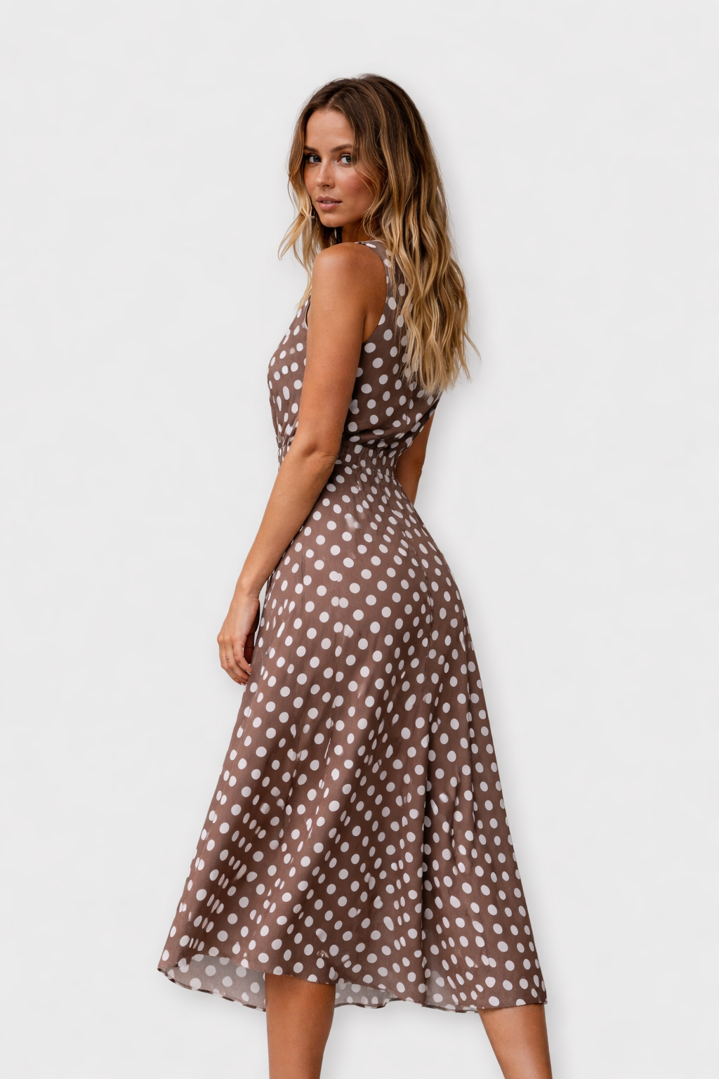Danae | Robe midi à pois