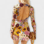 Dolores - Robe à motif floral 3D