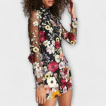 Dolores - Robe à motif floral 3D