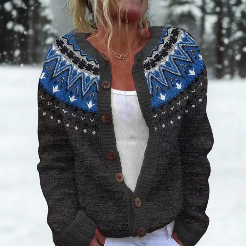 Dorine | Cardigan nordique anthracite