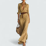 Doris | Robe longue à manches longues