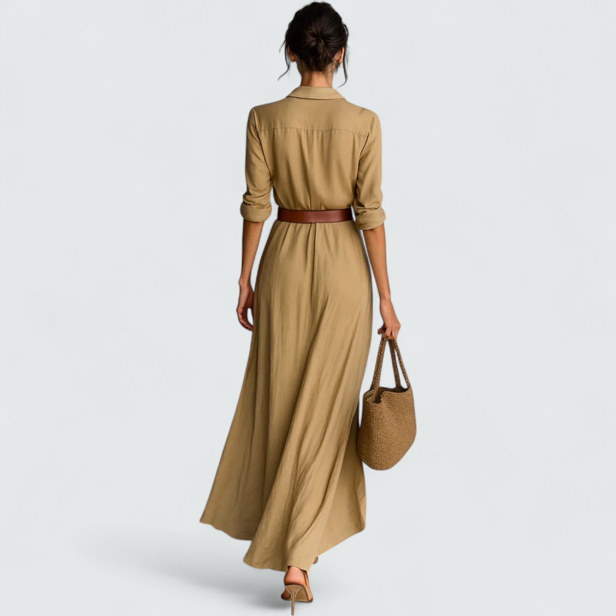 Doris | Robe longue à manches longues