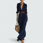 Doris | Robe longue à manches longues