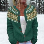 Eleanor | Cardigan nordique vert sapin