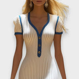 Eliane | Robe midi élégante style sirène