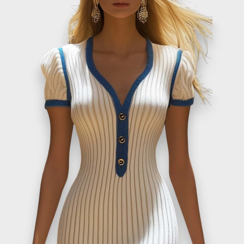 Eliane | Robe midi élégante style sirène