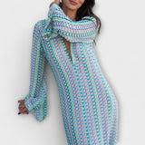Elina – Robe longue à col en V, esprit vacances