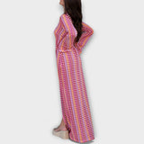 Elina – Robe longue à col en V, esprit vacances