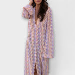 Elina – Robe longue à col en V, esprit vacances
