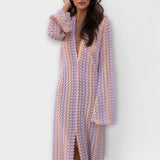 Elina – Robe longue à col en V, esprit vacances