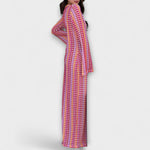 Elina – Robe longue à col en V, esprit vacances