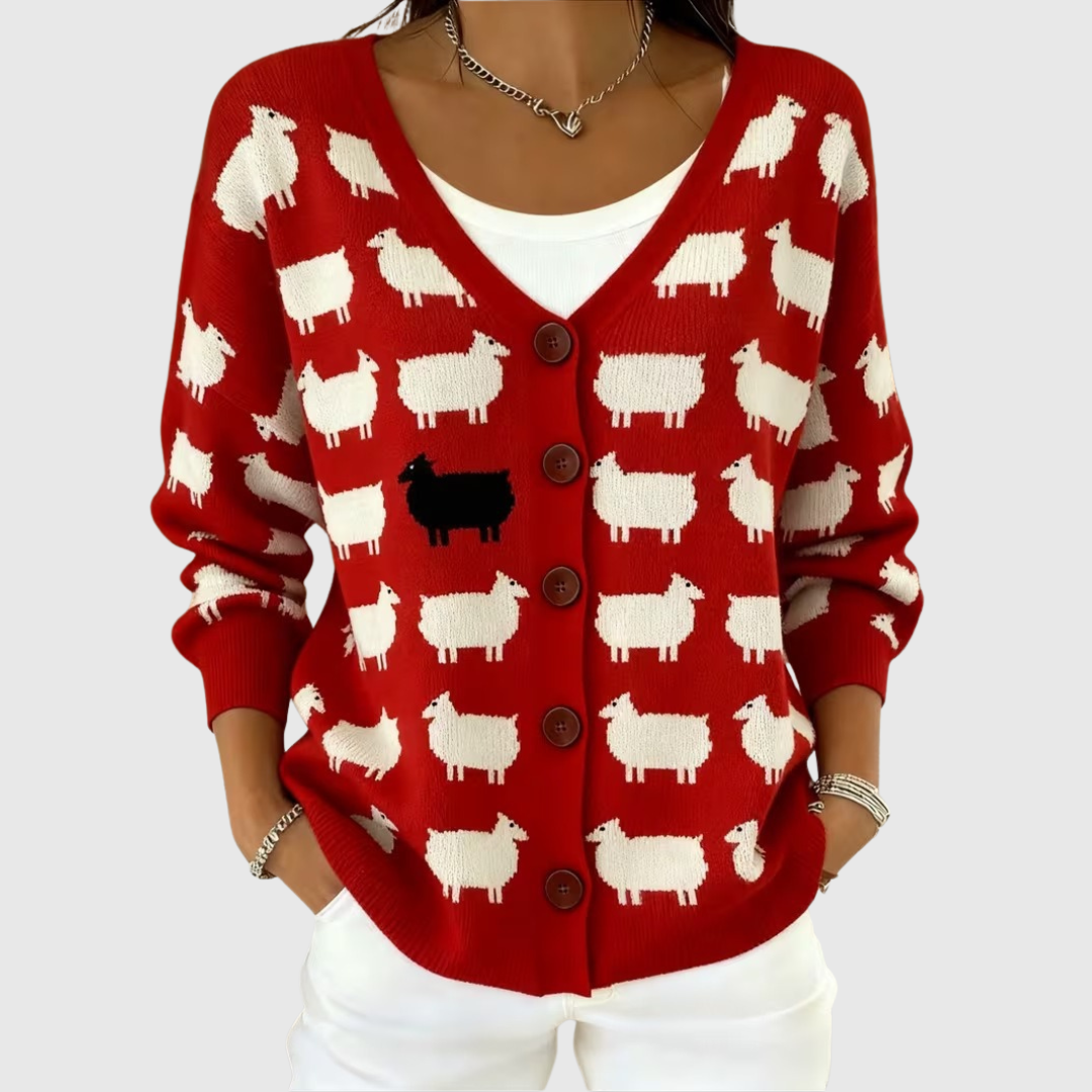 Perdita | Cardigan à motif mouton
