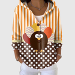 Isadora | Cardigan motif oiseaux d'automne