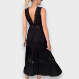 Elsbeth | Robe en dentelle élégante à col en V