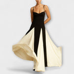 Ember - Élégance classique : robe longue trapèze à pans de tulle