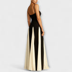 Ember - Élégance classique : robe longue trapèze à pans de tulle