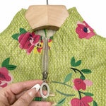 Émeline | Cardigan vert à motif floral