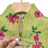 Émeline | Cardigan vert à motif floral