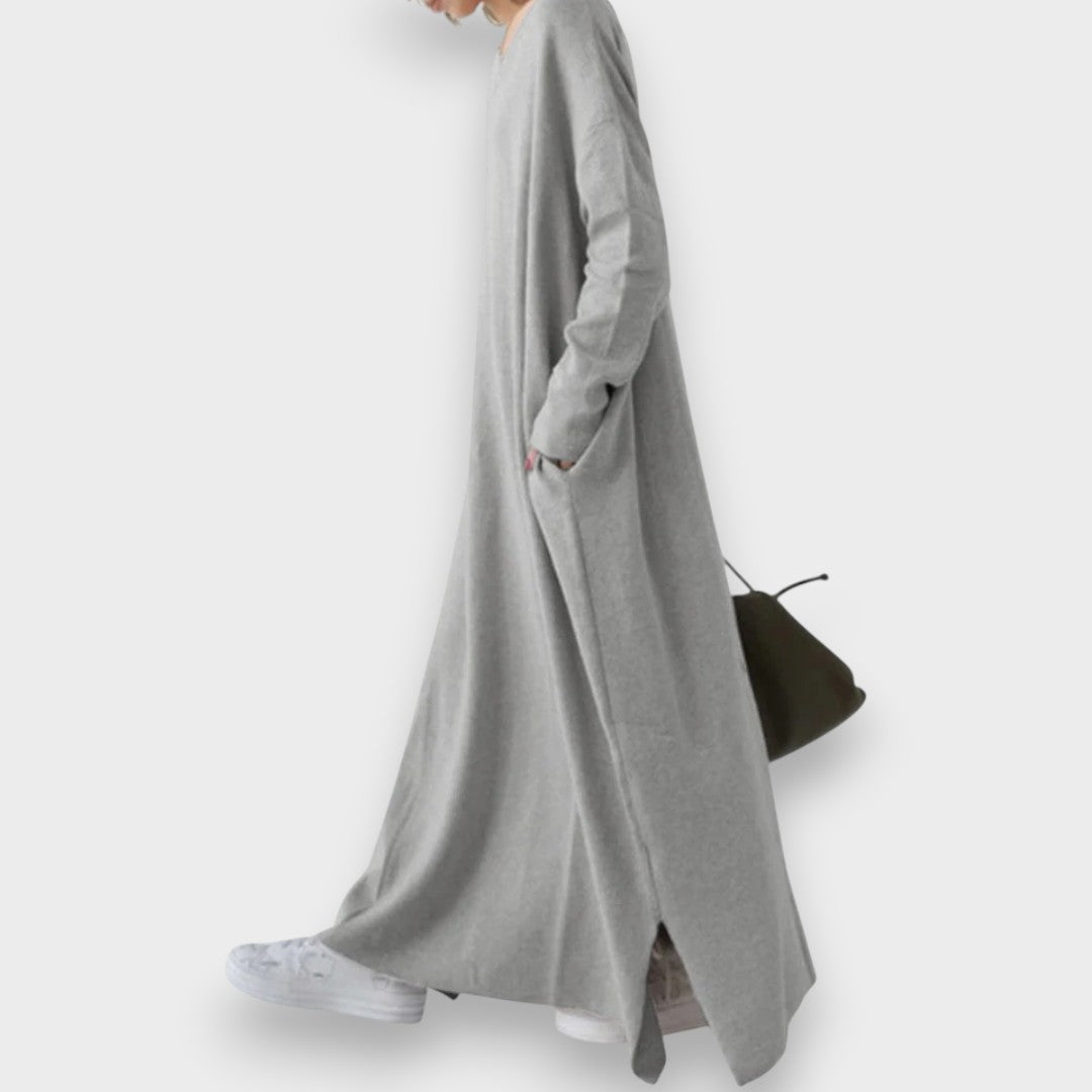 Estelle | Robe décontractée élégante à col en V