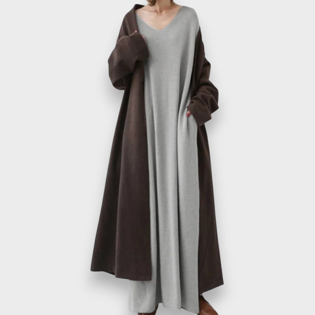 Estelle | Robe décontractée élégante à col en V