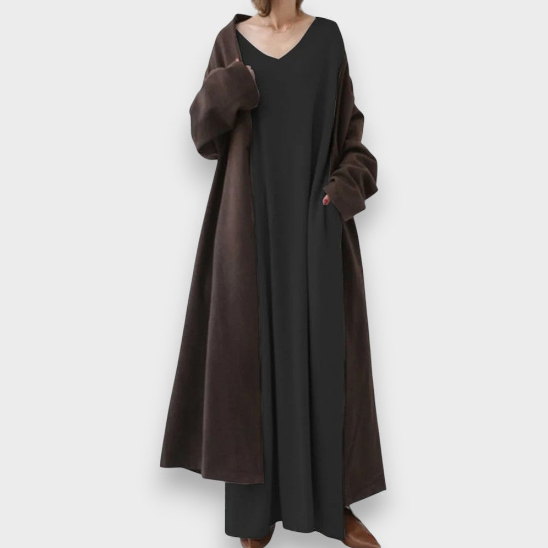 Estelle | Robe décontractée élégante à col en V