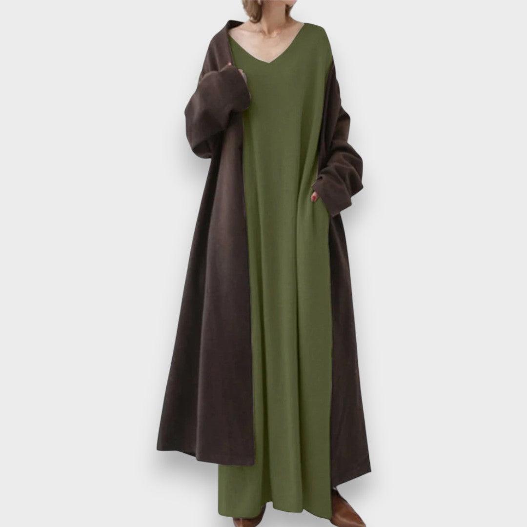 Estelle | Robe décontractée élégante à col en V